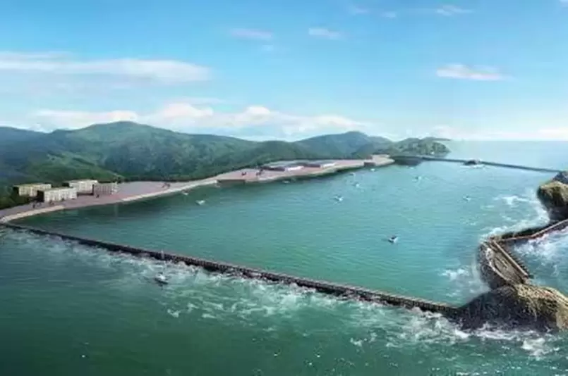 Clôture écologique à pieux à grande échelle d'un périmètre de 400 m en mer (Blue Diamond No. 1, Shandong Laizhou Bay)