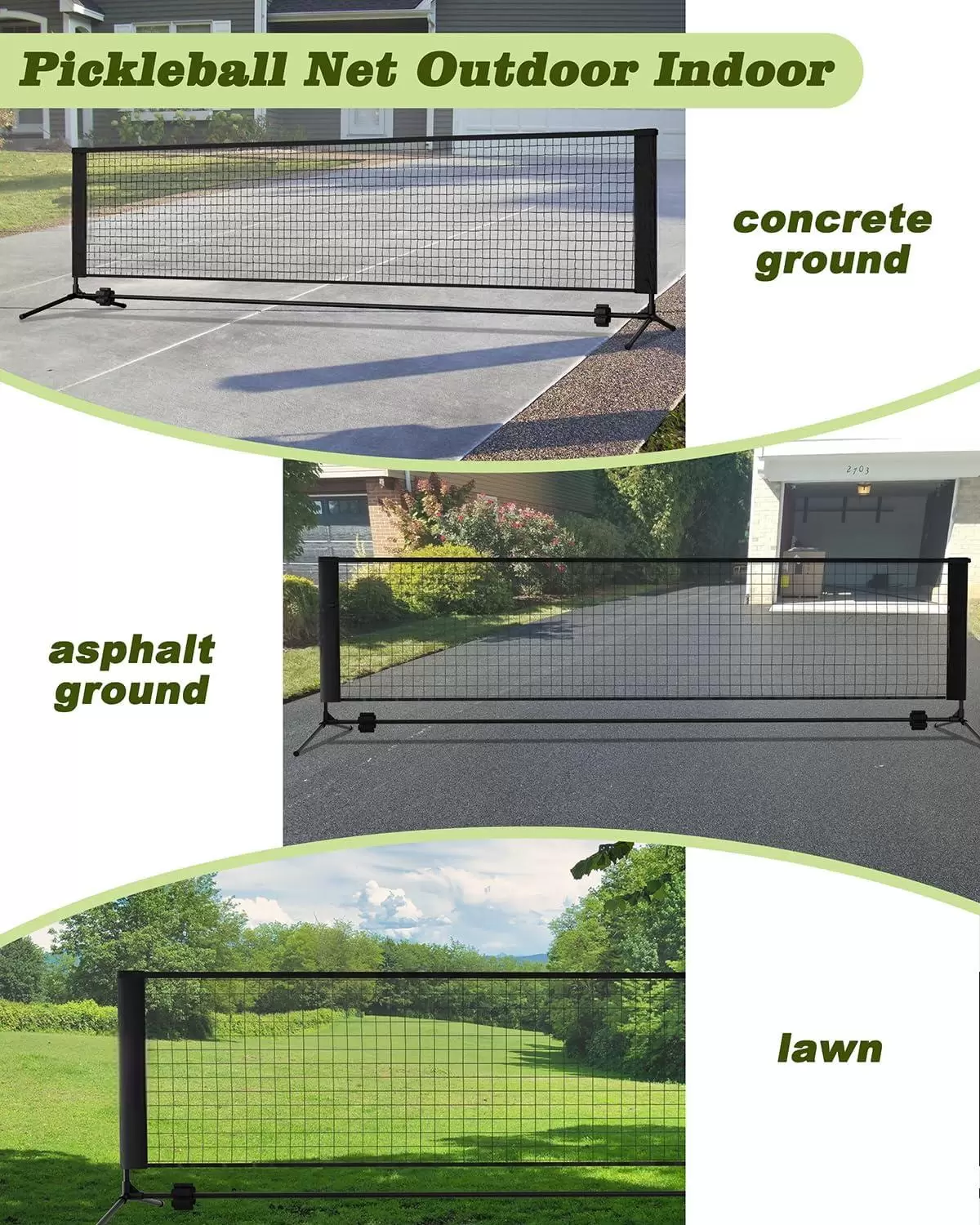 Filet de mini pickleball pliable