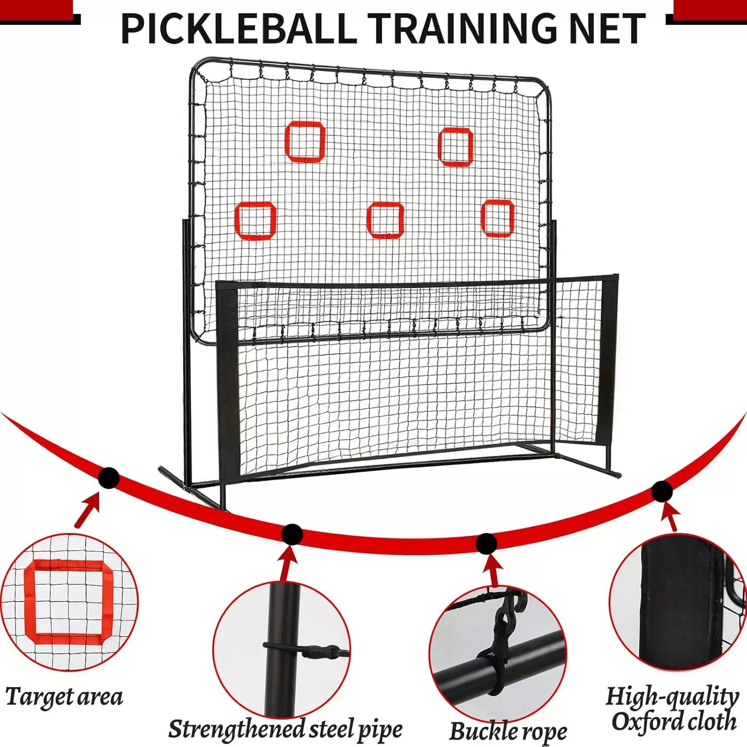 Pickleball IV en tube d'acier 2-en-1 de 1,8 x 1,8 m