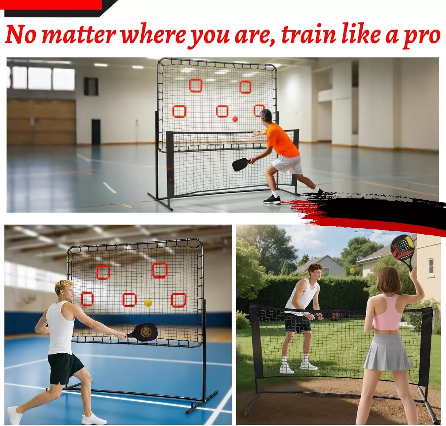 Pickleball IV en tube d'acier 2-en-1 de 1,8 x 1,8 m