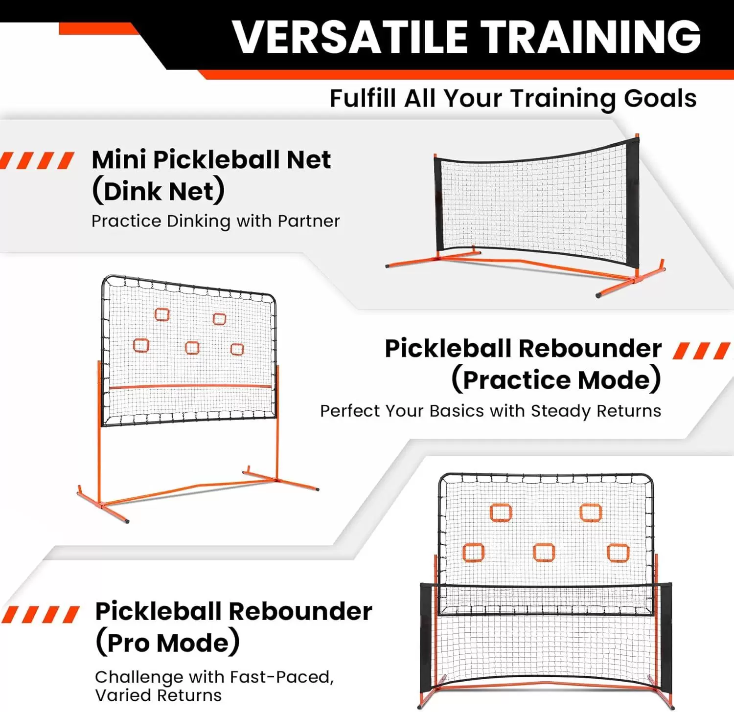 Pickleball IV en tube d'acier 2-en-1 de 1,8 x 1,8 m