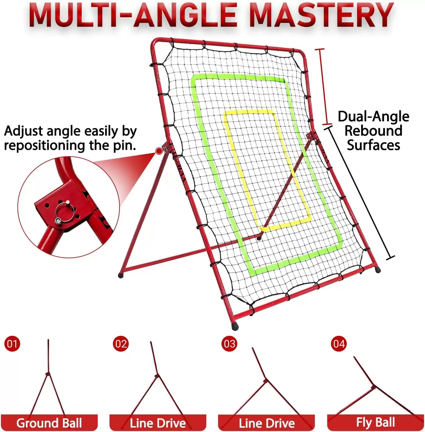 Filet de rebond multisports convertible en 2-1 II