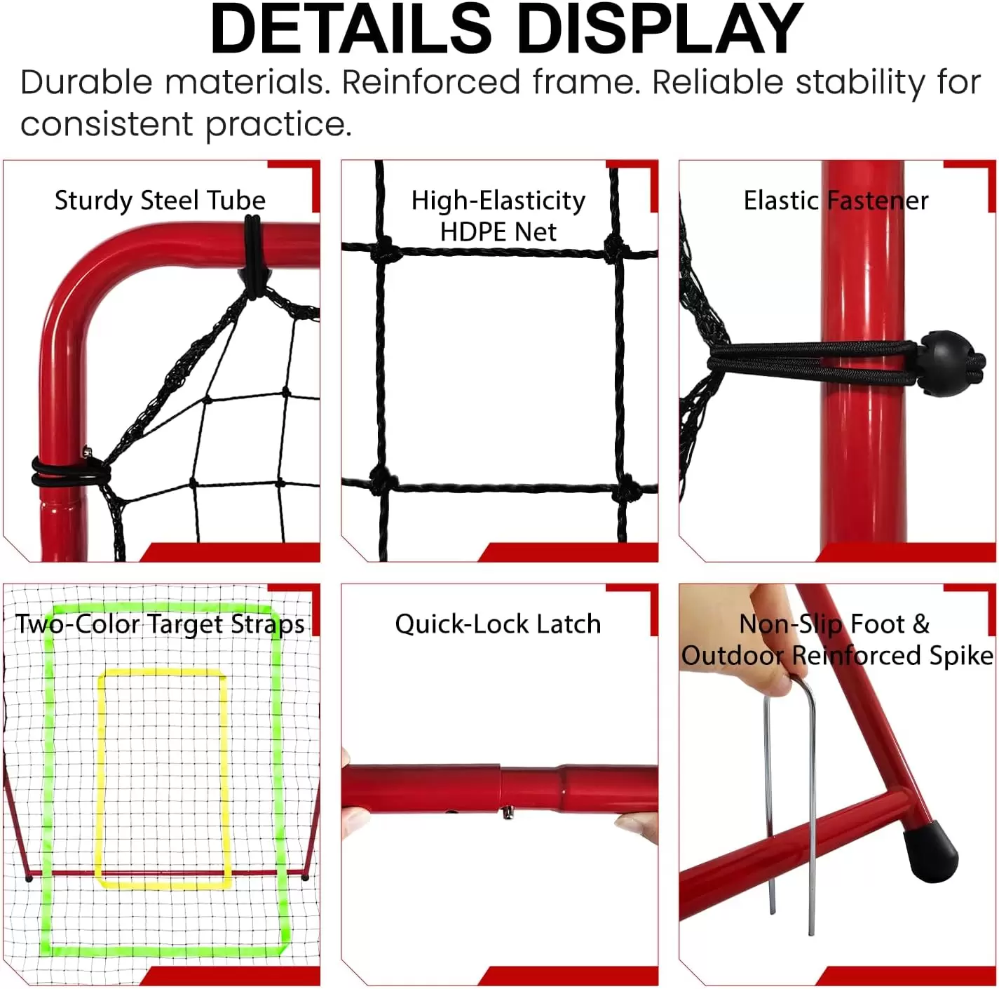 Filet de rebond multisports convertible en 2-1 II