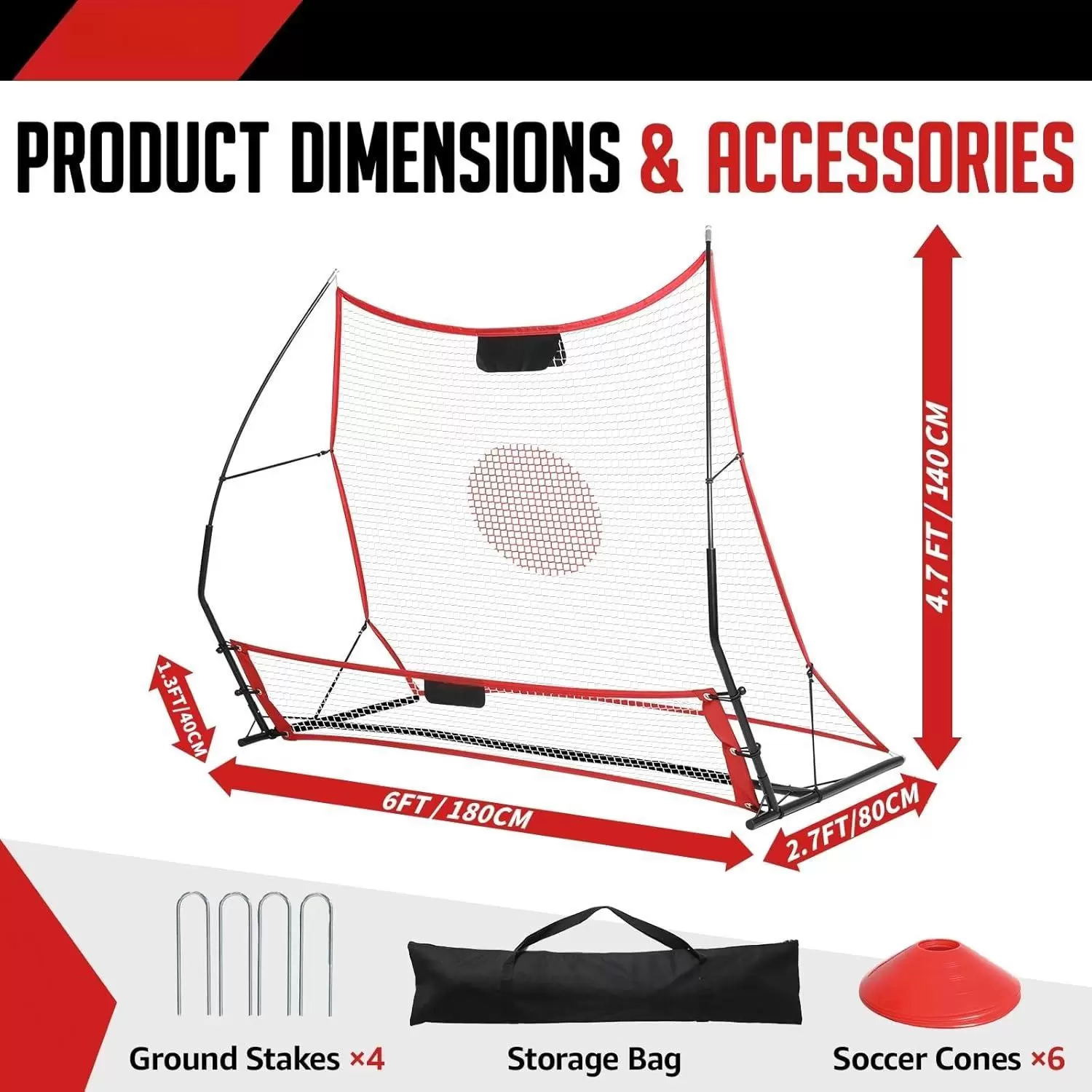 Filet de football double face &agrave; rebond haut/bas