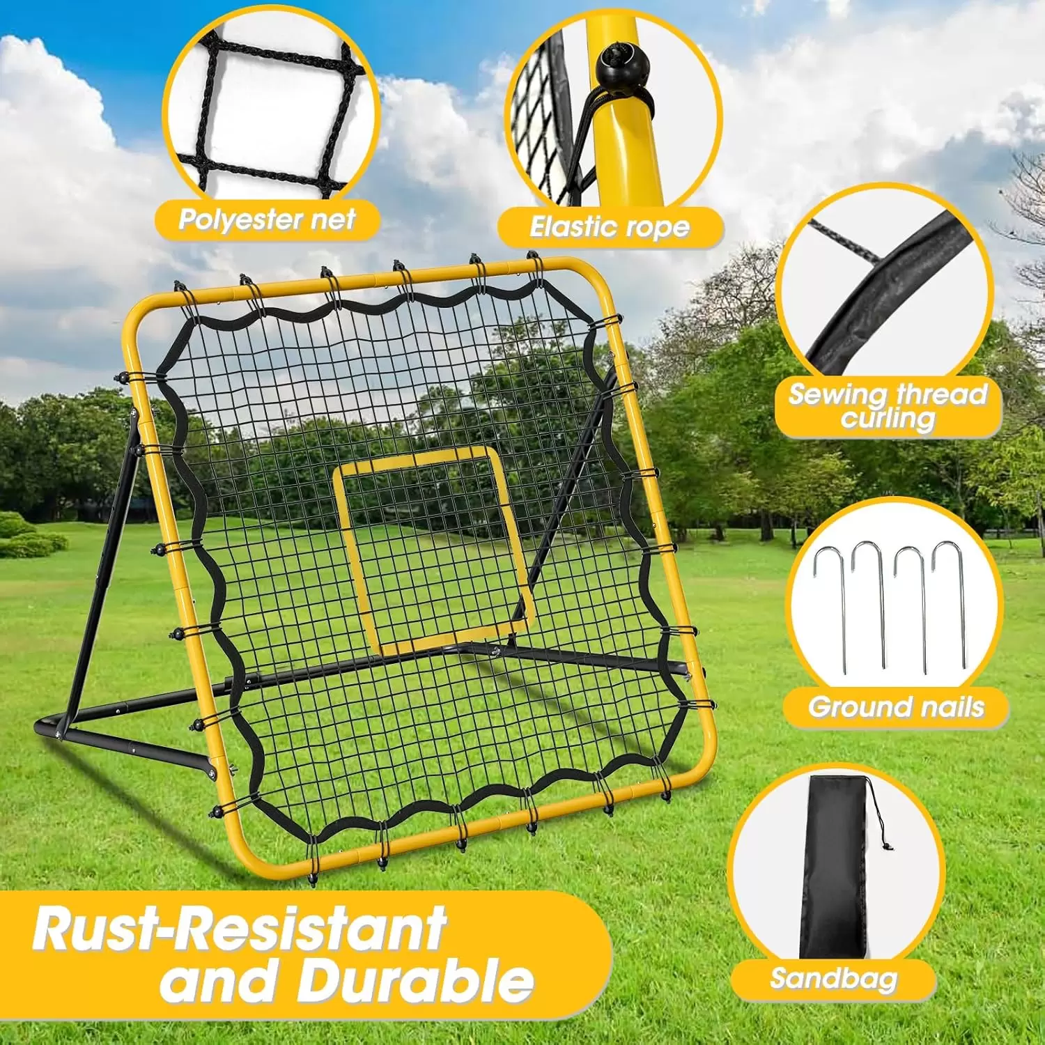 Filet de rebond multisports &agrave; angle r&eacute;glable I