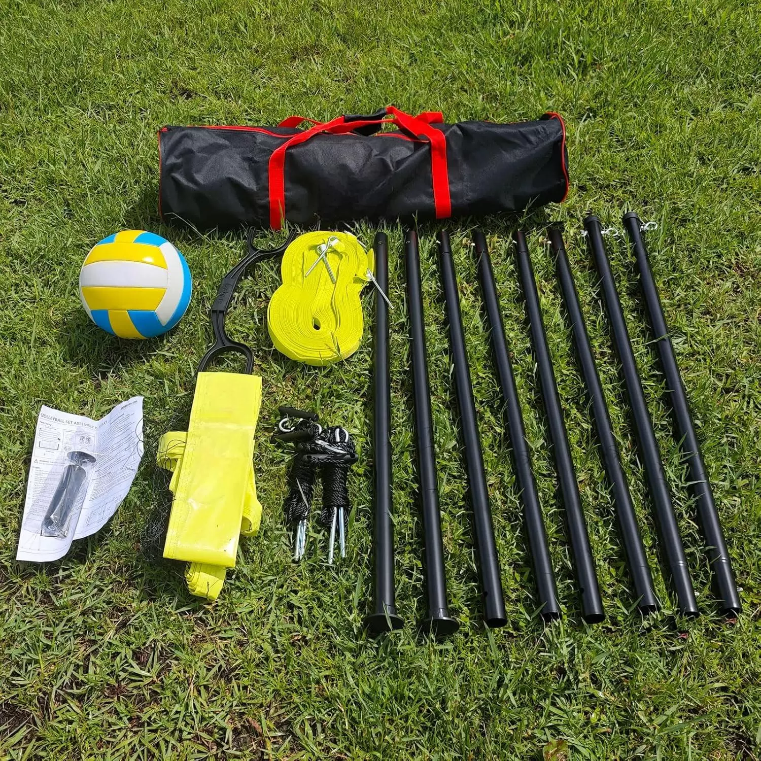 Filet d'entra&icirc;nement de volley-ball multifonctionnel &agrave; longueur r&eacute;glable