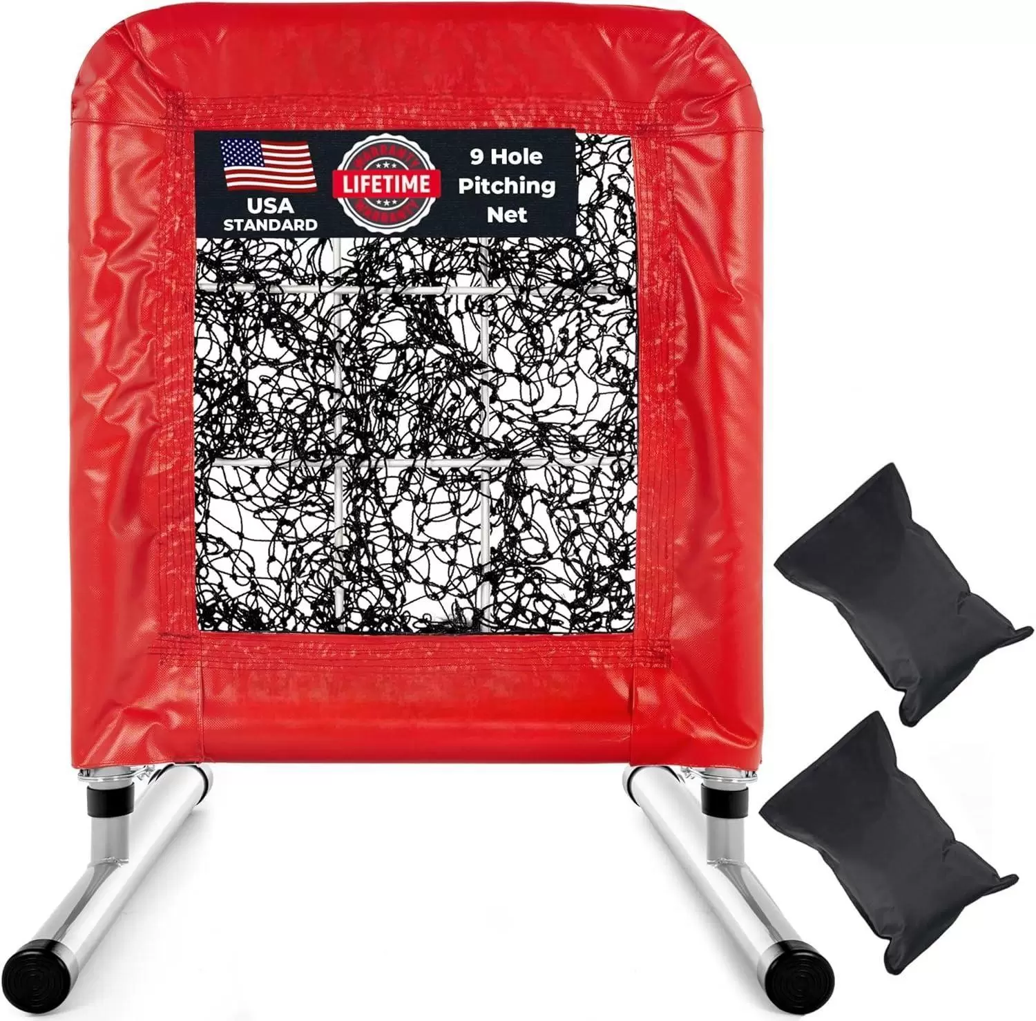 Filet de lancer de baseball et de softball de style professionnel &agrave; 9 trous