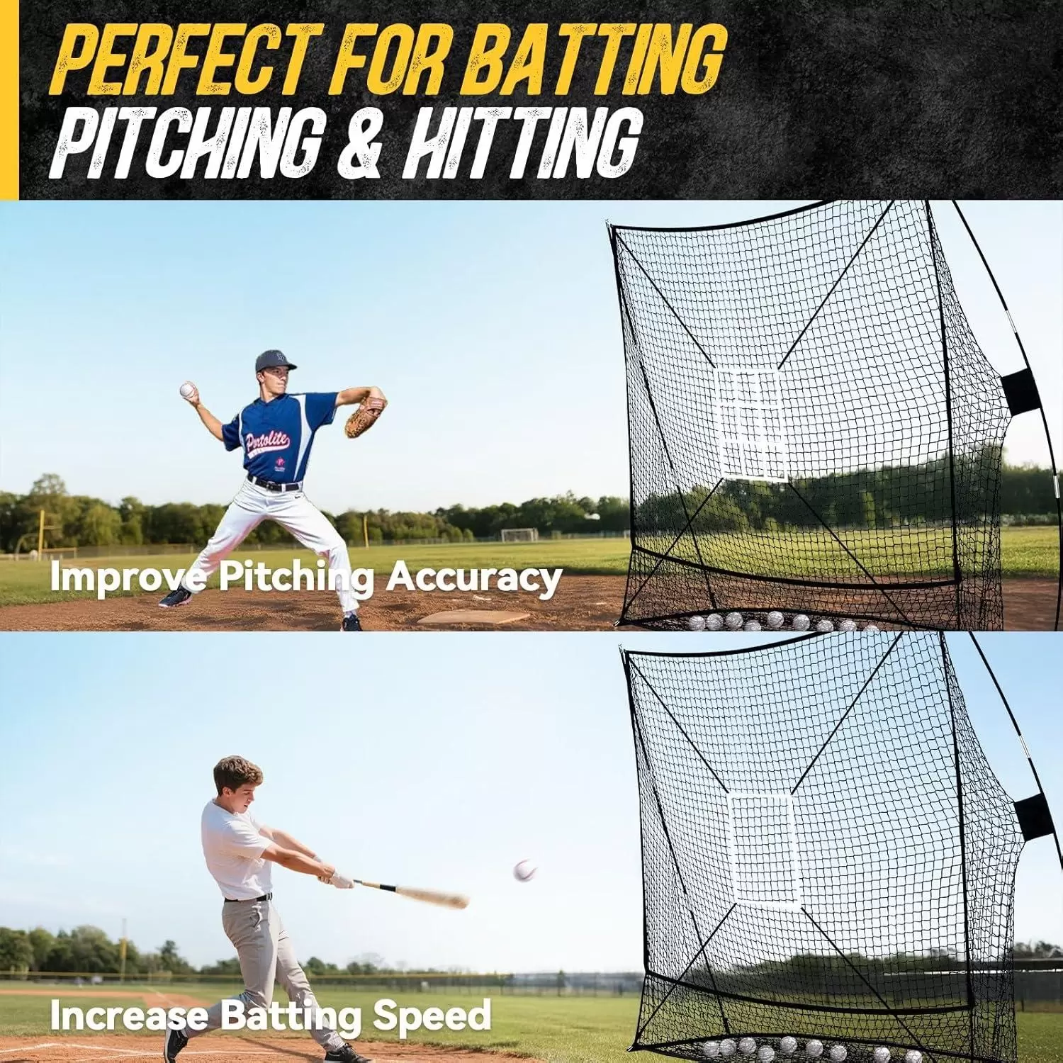 filet d'entra&icirc;nement de baseball