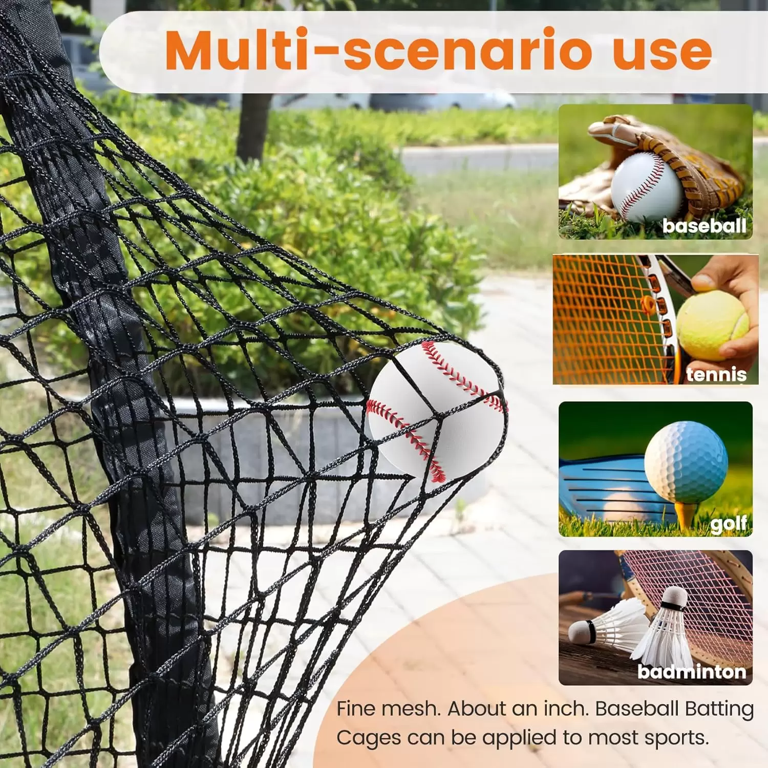 filet de cage de baseball et de softball