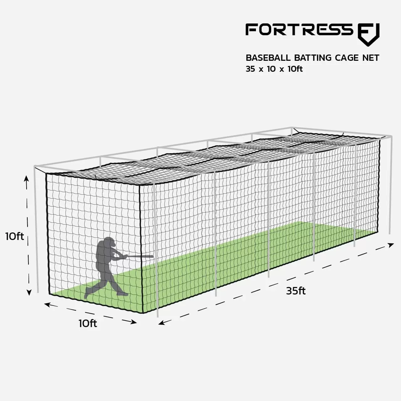 Filet de cage pour baseball et softball (filet seulement)