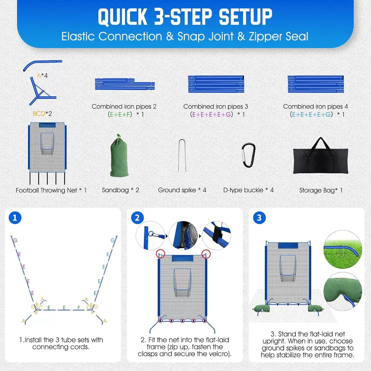 Filet d'entra&icirc;nement au lancer de rugby I