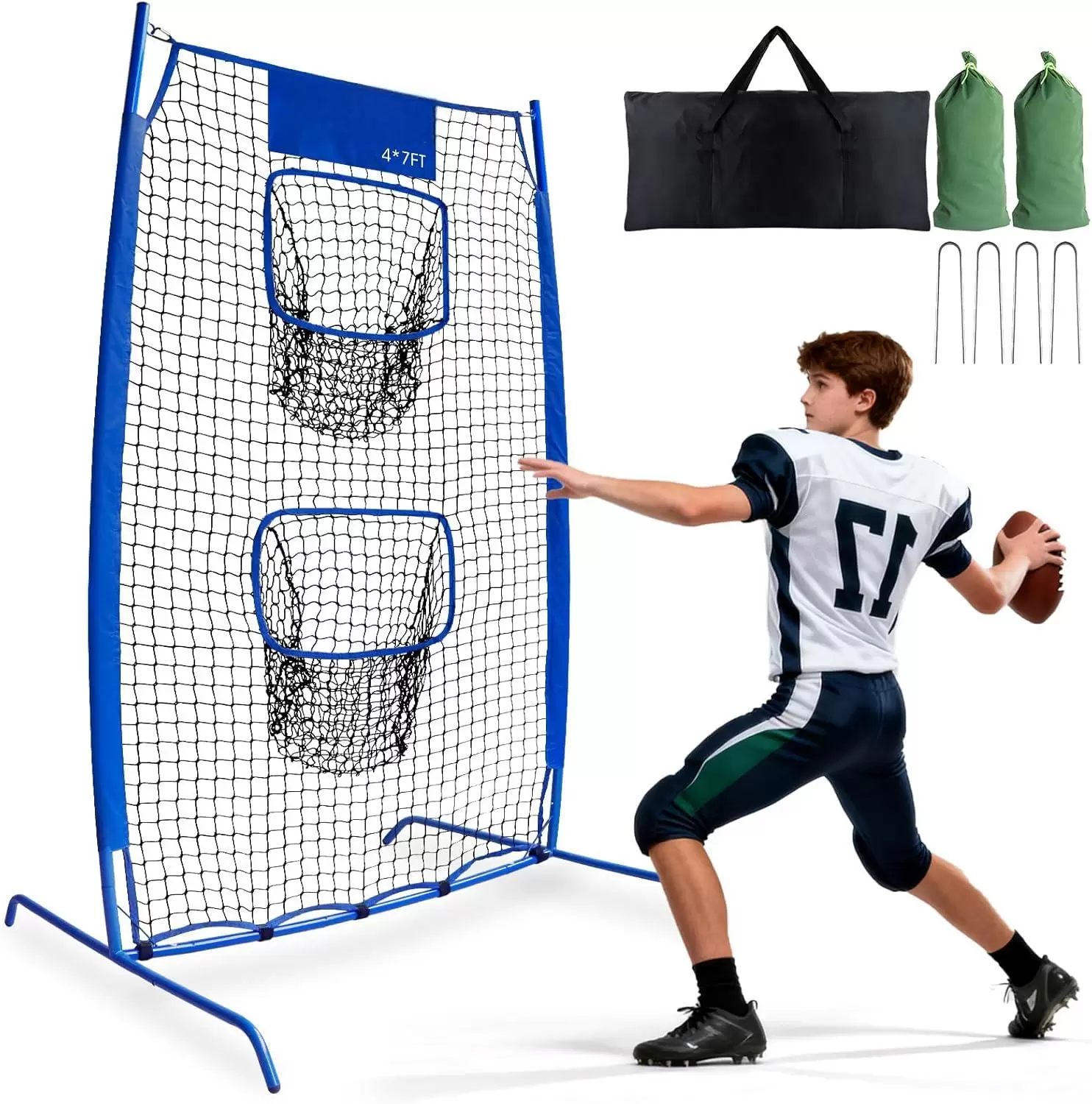 Filet d'entra&icirc;nement au lancer de rugby II