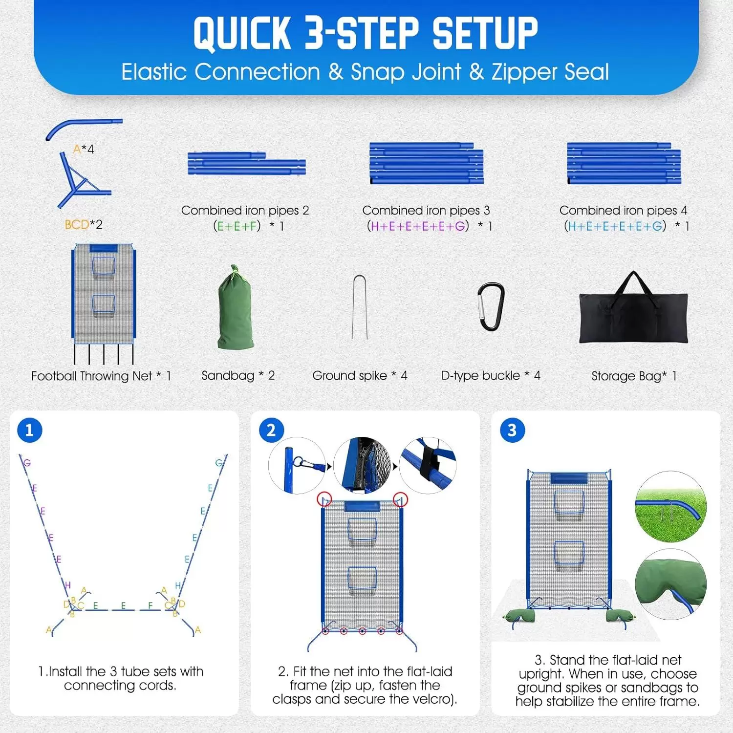Filet d'entra&icirc;nement au lancer de rugby II