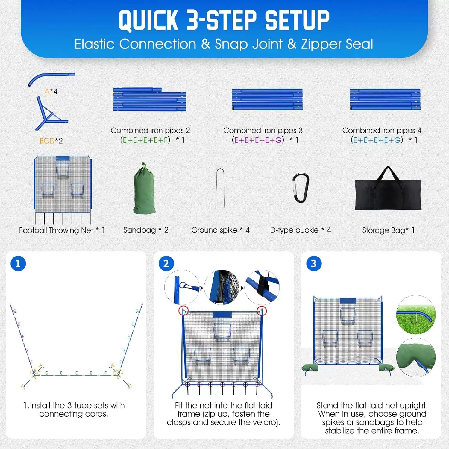 Filet d'entra&icirc;nement au lancer de rugby III