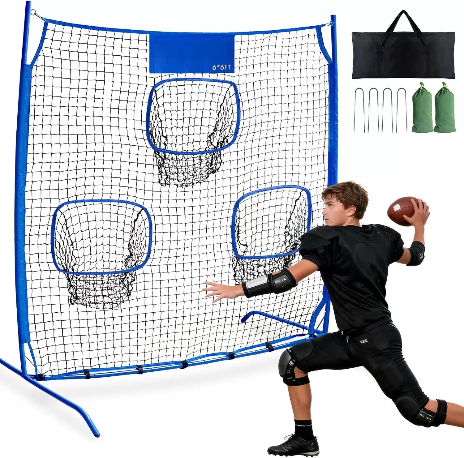 Filet d'entra&icirc;nement au lancer de rugby III