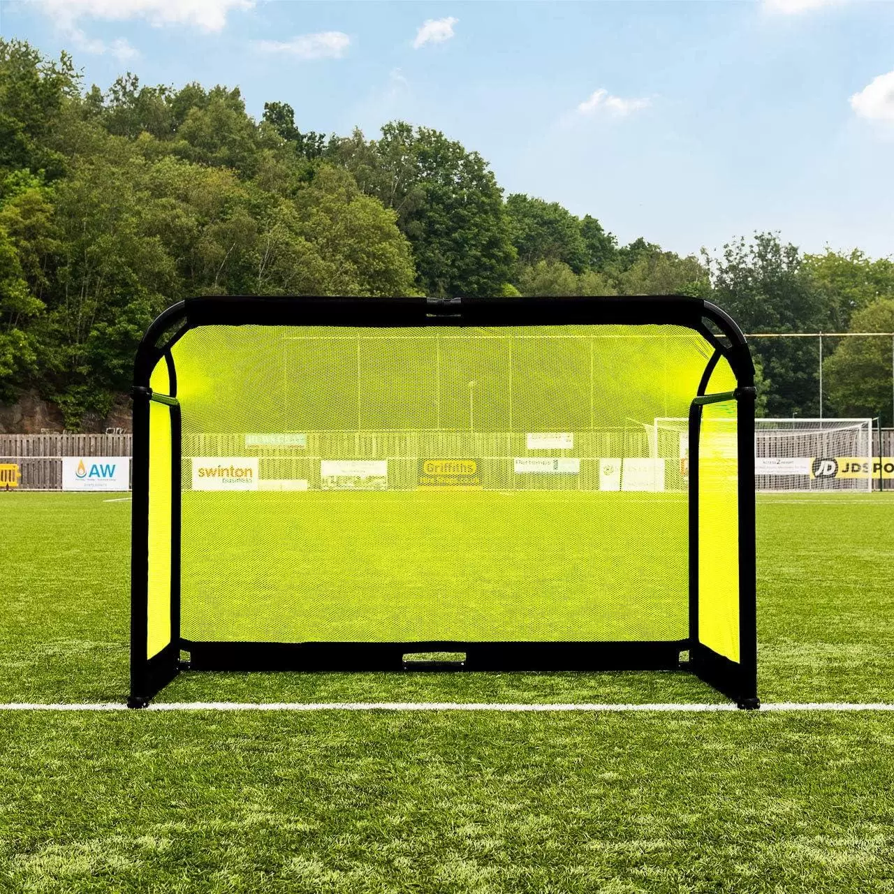 But de football pliable en tube d'aluminium