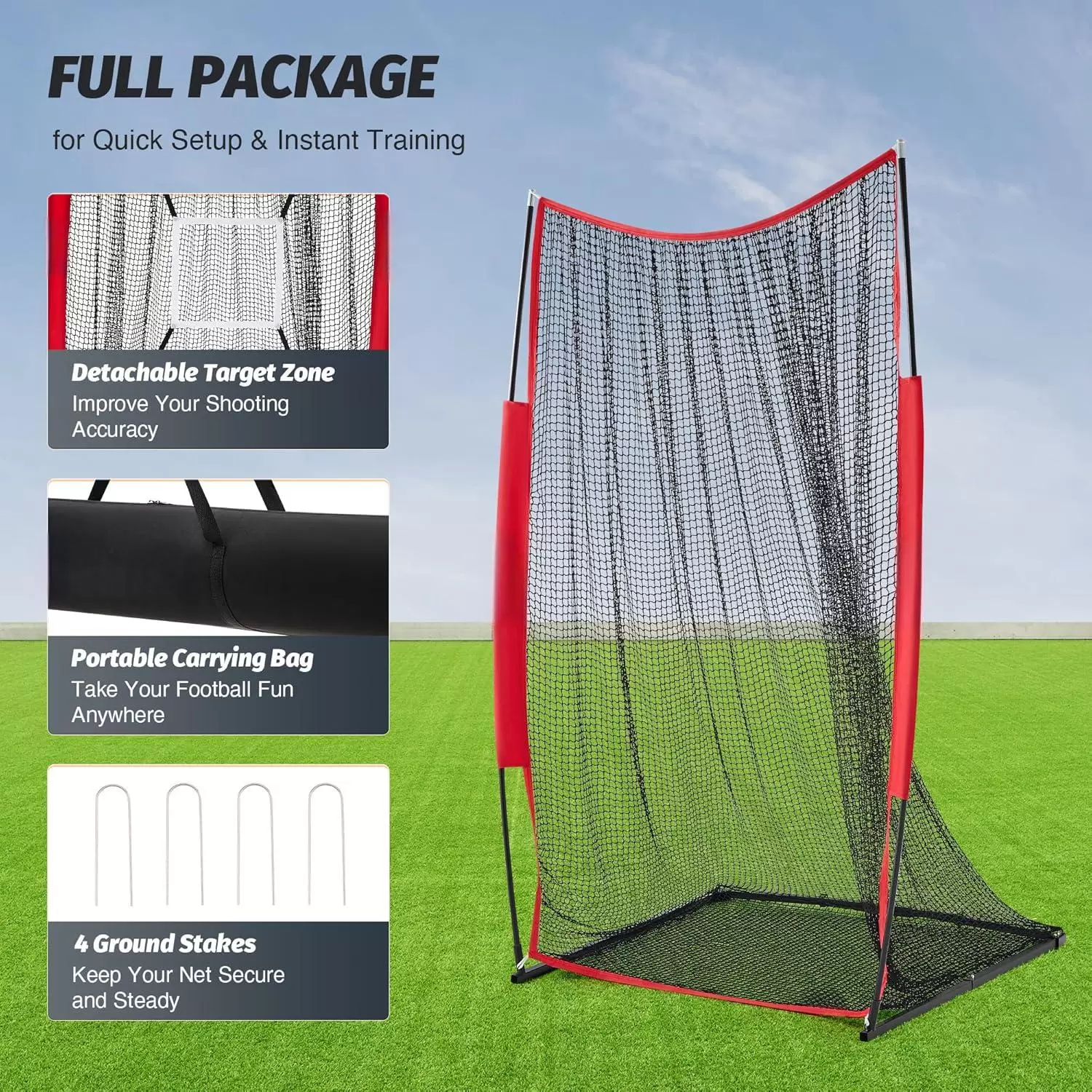 Filet d'entra&icirc;nement de rugby 4x7 pieds