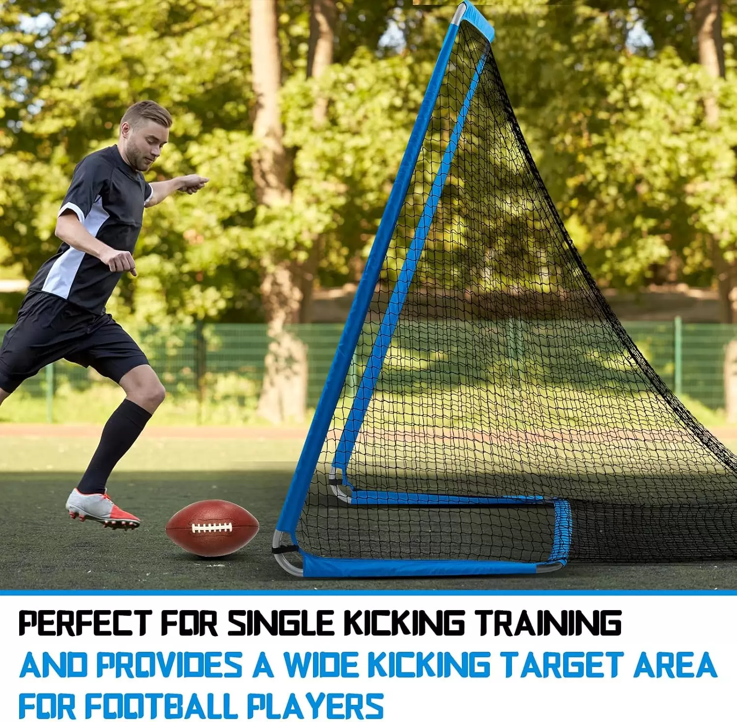 Filet d'entra&icirc;nement de rugby tubulaire rond et r&eacute;sistant