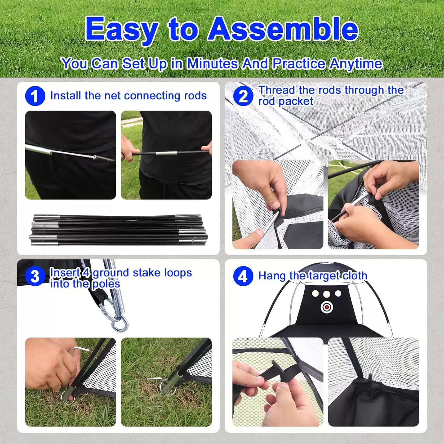 Filet d'entra&icirc;nement de golf de style tente &Iota;