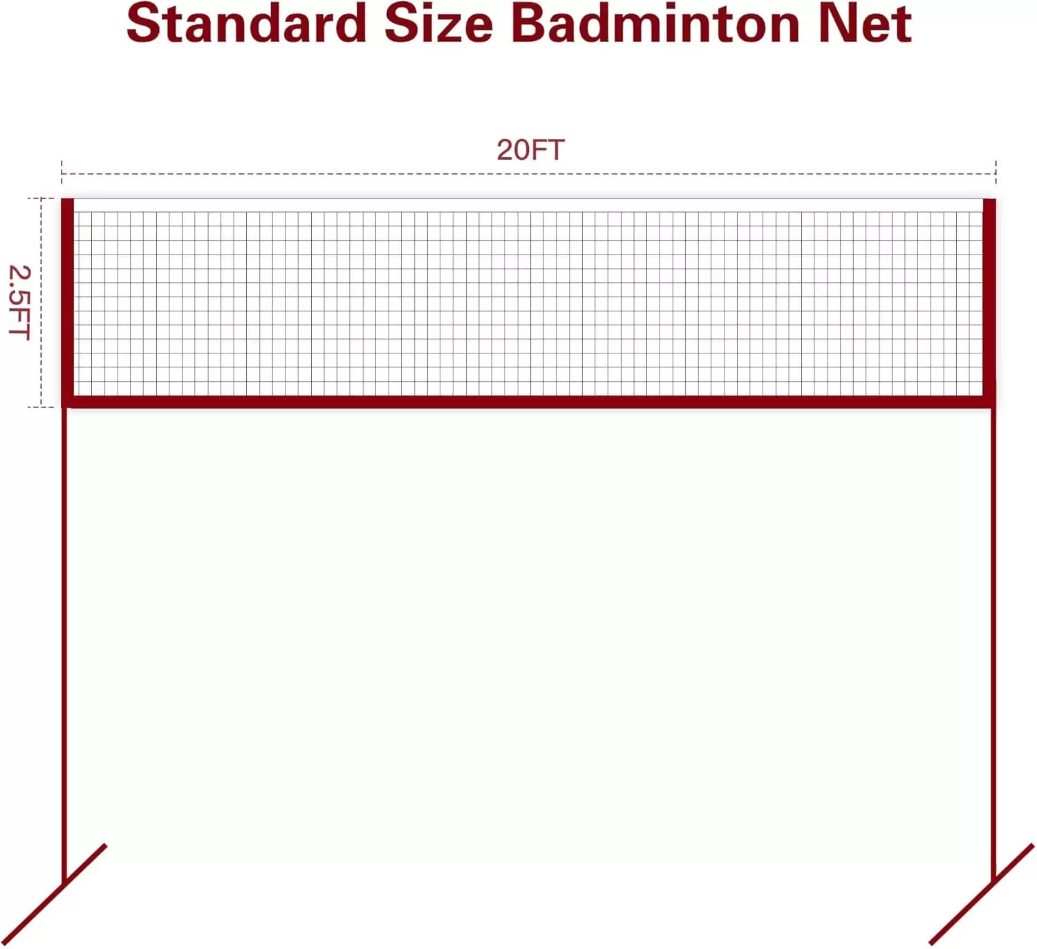 Filet de badminton (filet seulement)