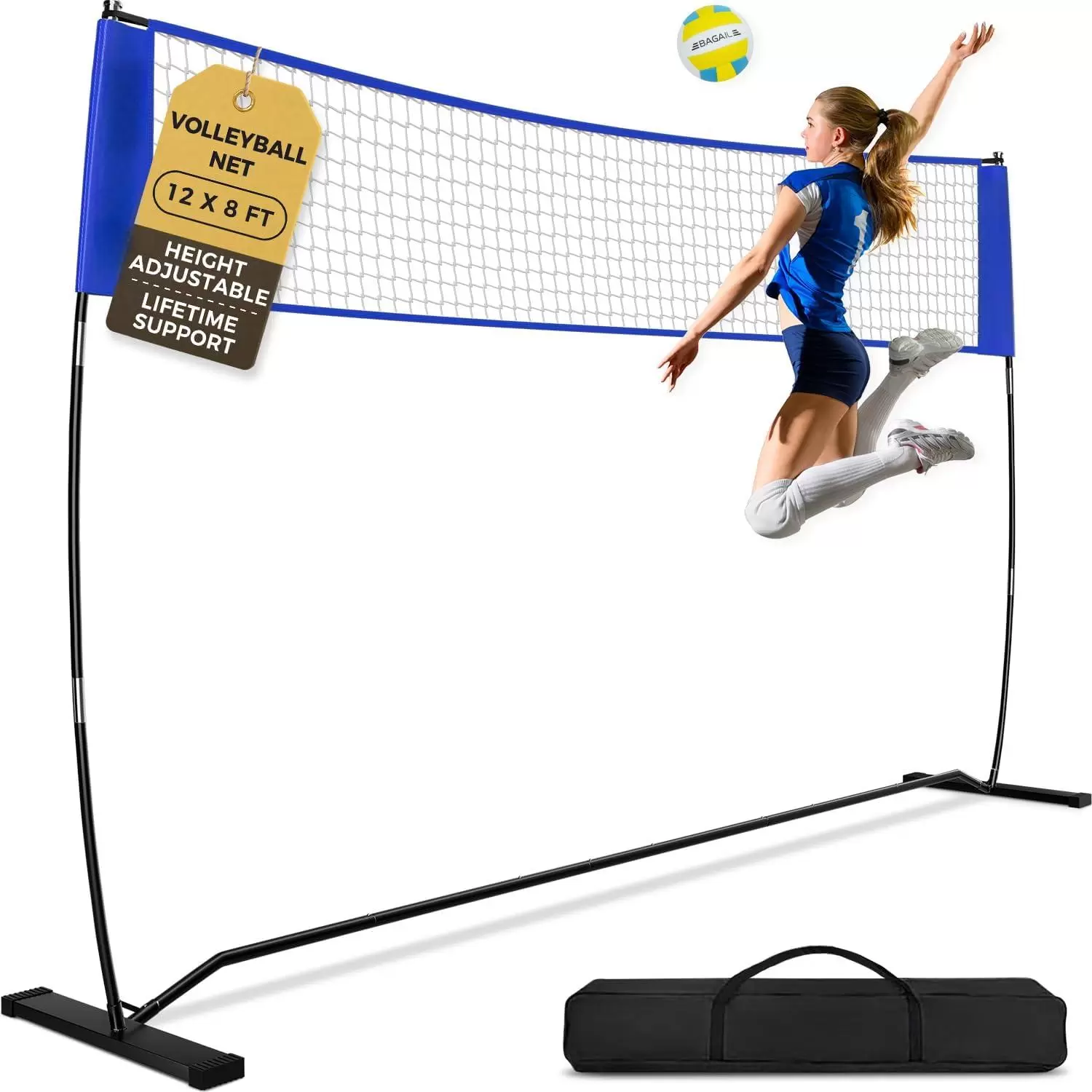 filet d'entra&icirc;nement de volley-ball portable