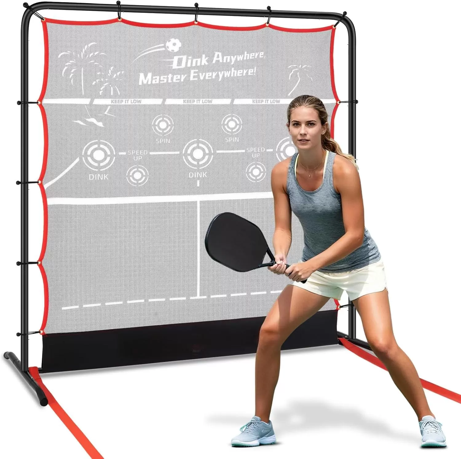 Pickleball en tube d'acier 2 en 1 de 6 x 6 pieds II