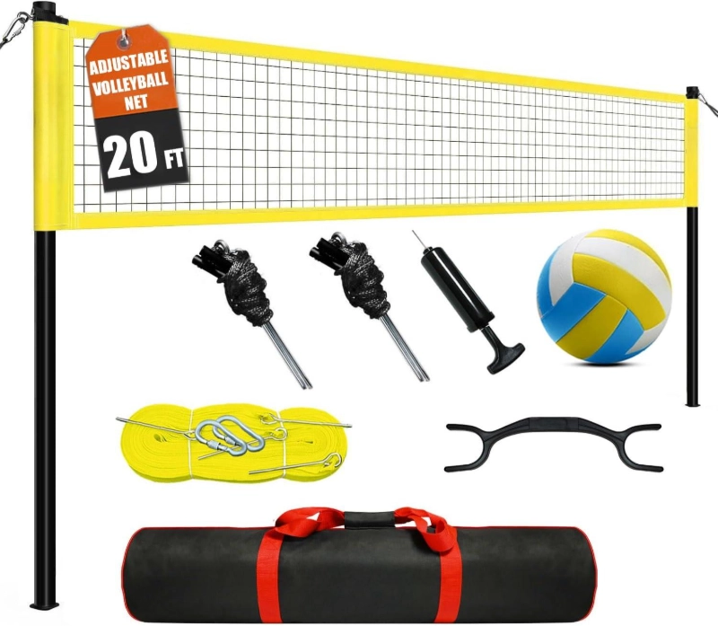 Filet d'entra&icirc;nement de volley-ball multifonctionnel &agrave; longueur r&eacute;glable