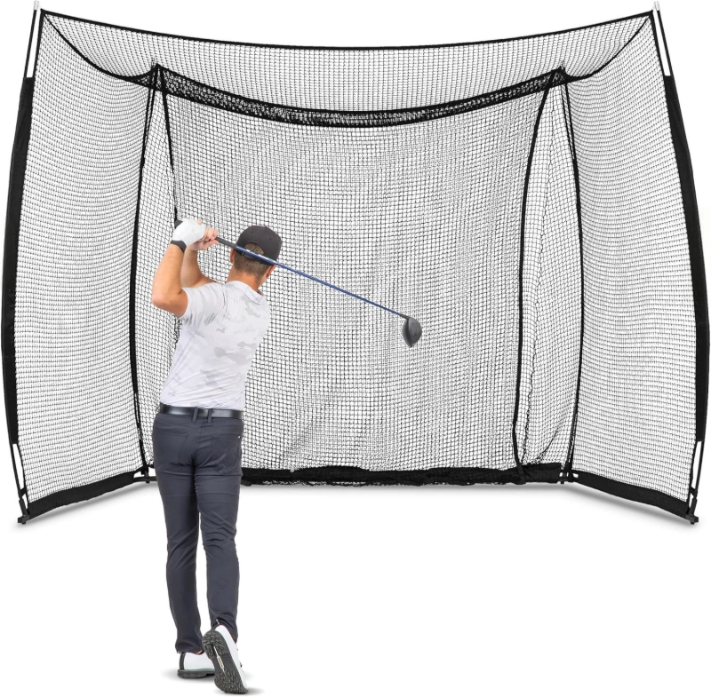 Cage de golf l&eacute;g&egrave;re de 3 x 3 x 3 m avec cible en tissu